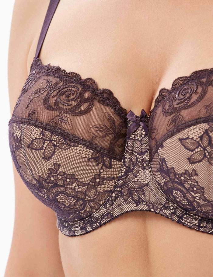 Bra with Partially Reinforced Cups 116182