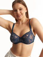 Classic Underwire Bra with Lace and Bows 117180