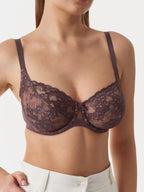 Classic Underwire Bra with Lace and Bows 117180