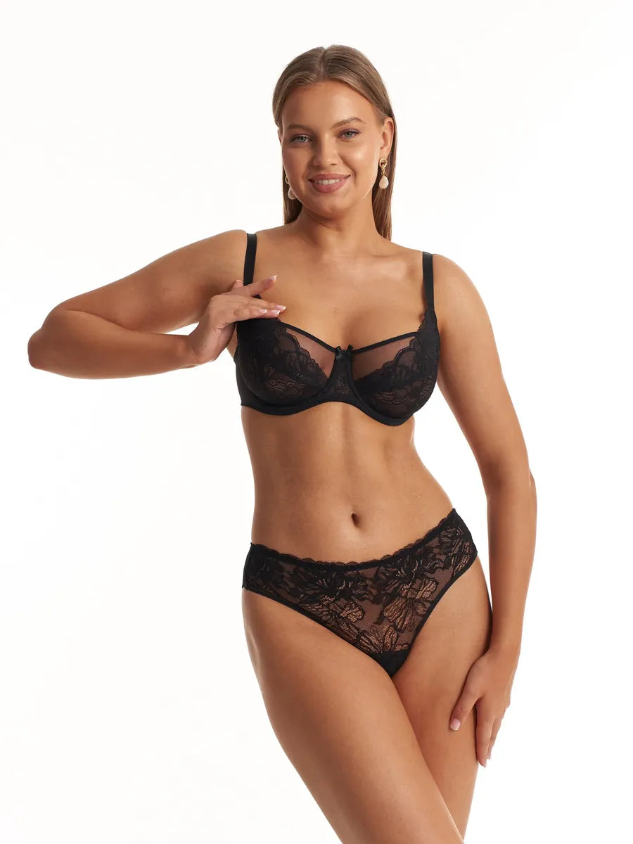 Balconette Bra with Italian Lace 124970