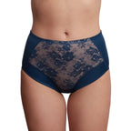 High-Waist Slip Briefs with Lace 256180