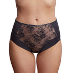 High-Waist Slip Briefs with Lace 256180