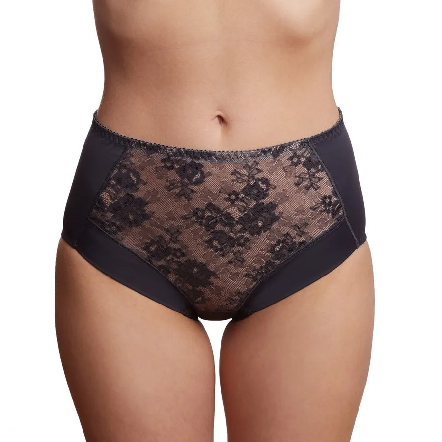 High-Waist Slip Briefs with Lace 256180