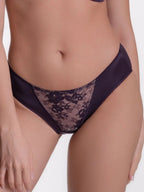Medium-Waist Culotte Panties with Lace 257180