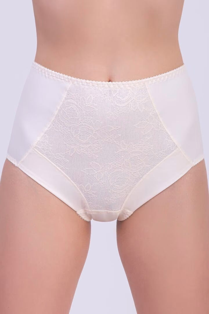 High-Waist Slip Panties with Lace Insert 268000
